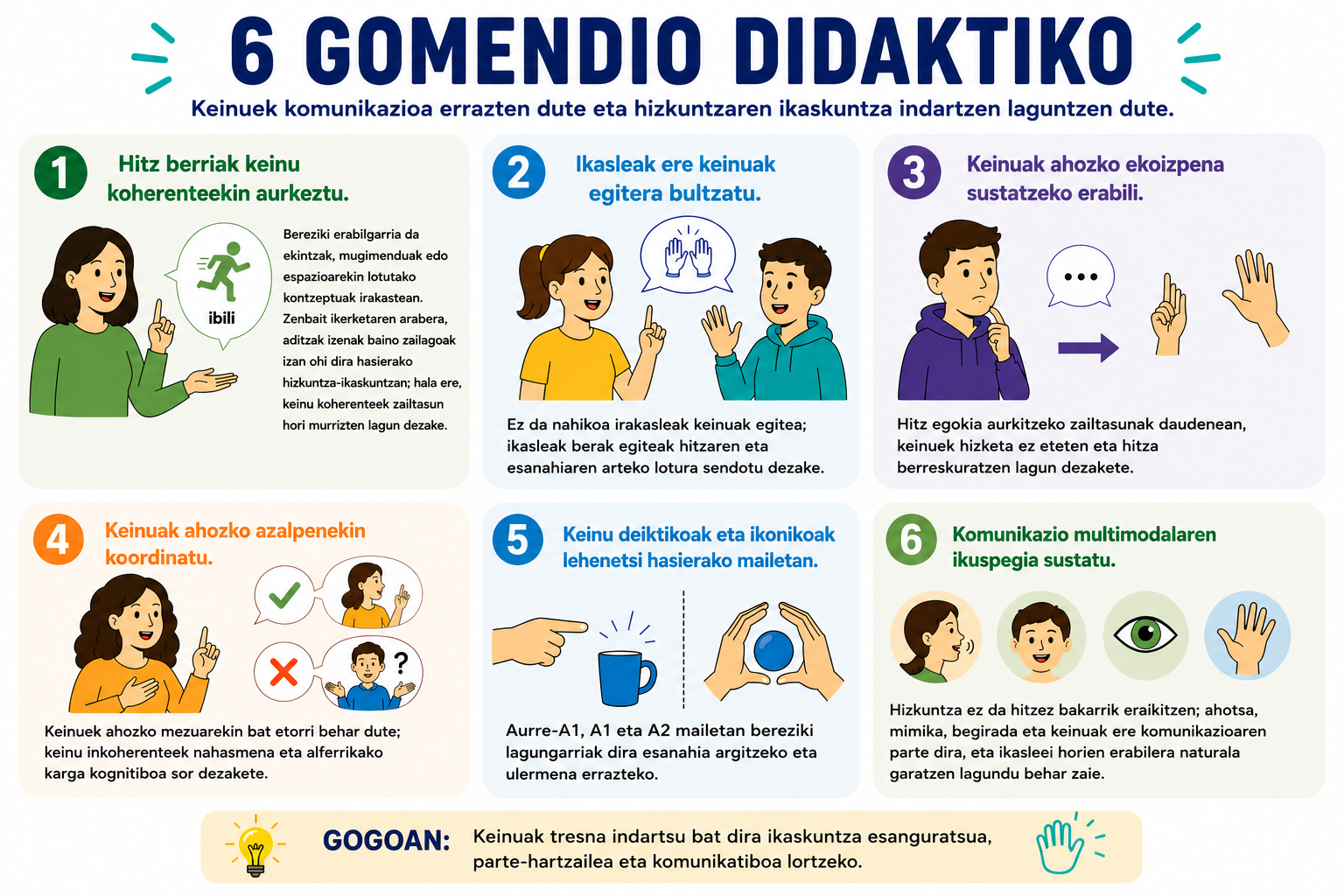 6 GOMENDIOA KEINUAK AZALTZEKO