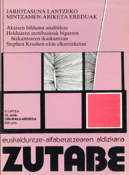 Zutabe 12 alearen aurkezpena